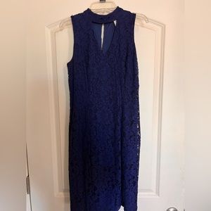 White House | Black Market blue lace dress